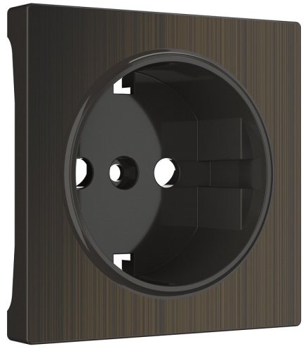 Лицевая панель Werkel для 1-м. розетки 220В бронза глянцевый фото Лицевая панель Werkel для 1-м. розетки 220В бронза глянцевый картинка